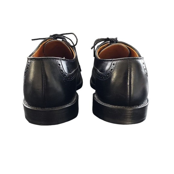 Allen Edmonds Players Dress Shoes Black Leather Wingtip Oxford Size 11.5 C main image 8